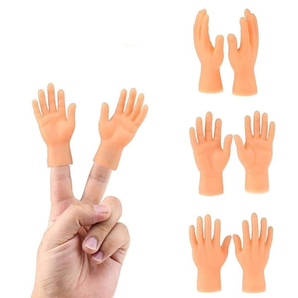 Fingerdockor mini fingerhänder med vänster och höger hand, silikonhandflator KLB