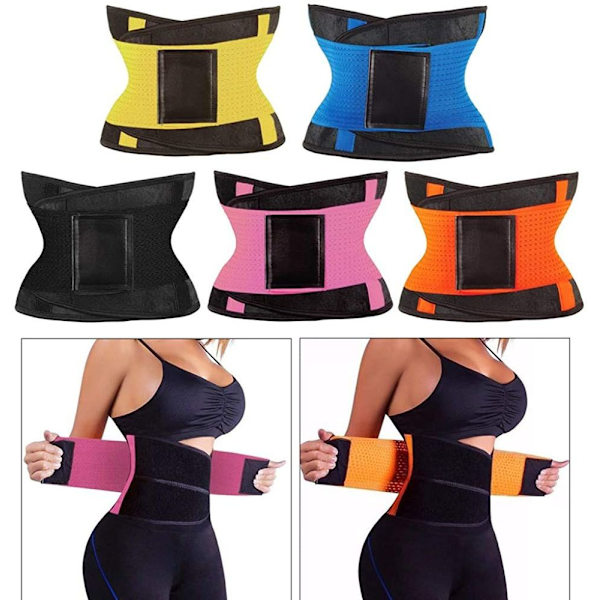Sharplace 5x Talje-træner Slimming Tummy Away Bælte, L