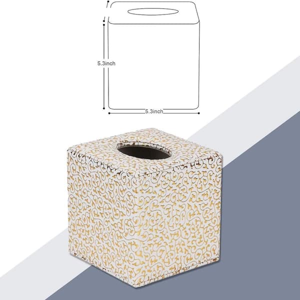 Rektangulär läder servetthållare