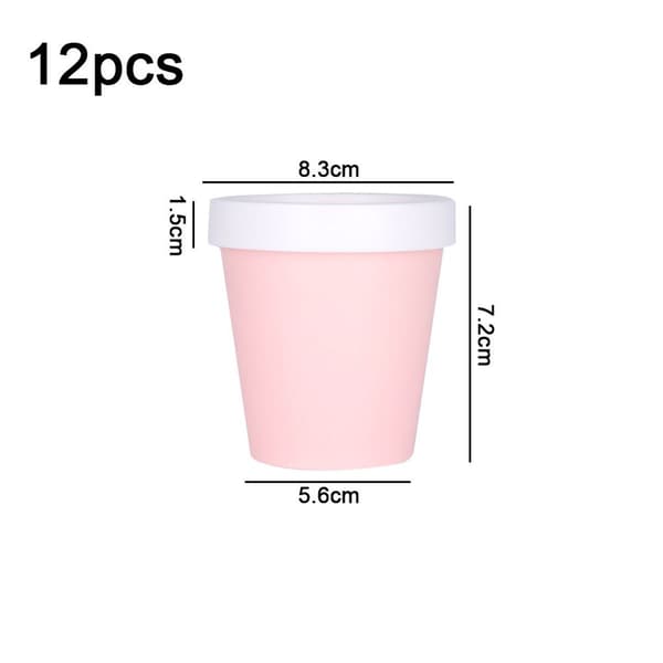 12-pack 200 ml maskflaskor med innerlock, rakt maskglas rosa KLB