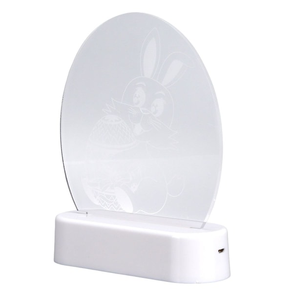 Bunny 3D nattlys kanin holder egg mønster 3D kanin KLB