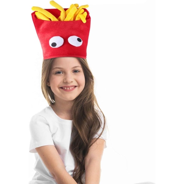 Pommes frites Hat-Cosplay Kokkekostyme-Pannebånd til Halloween, Karneval, Fest-Fotorekvisitter