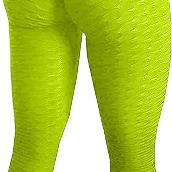 Berømte leggings, kvinners rumpe løftende yogabukser høye 01 gule KLB