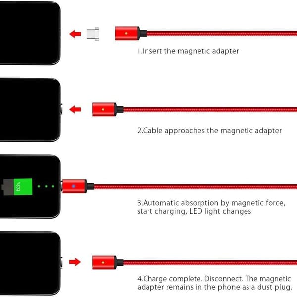 GIANAC iPhone ladekabel, [3 stk 0,5M 1M 2M] Lightning rød KLB