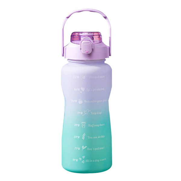 2000ml Gradient Tidsskala Lila Sport Vattenflaska KLB