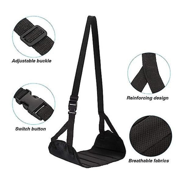 Portable travel airplane foot support made of memory foam. Flight hammock KLB