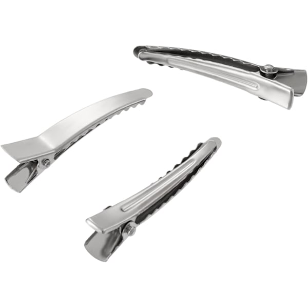 50 st metall krokodil hårklämmor barrette hårklämmor DIY accessoarer hårklämma för kvinnor och flickor, 2 stilar (silver)