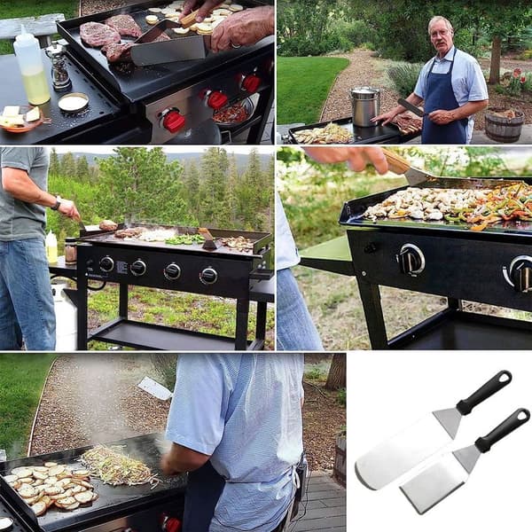 Eksklusivt grillskrapesett i rustfritt stål