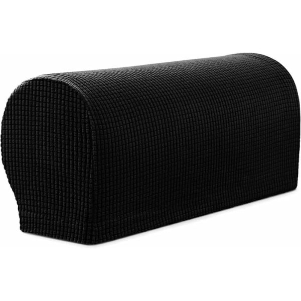 4 st Fåtölj Armstödsskydd Vattentäta Fåtöljöverdrag Stretch Polyester Soffa Armstödsskydd Spandex Soffa Överdrag för Recliner Vardagsrumssoffa (Svart) KLB