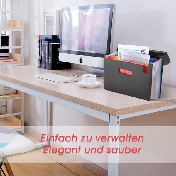 A4-mappe med utvidbar filorganisator, elastisk bånd og