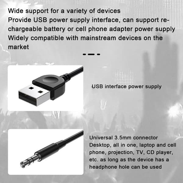 USB-drevne og kablede mini-computerhøjttalere KLB