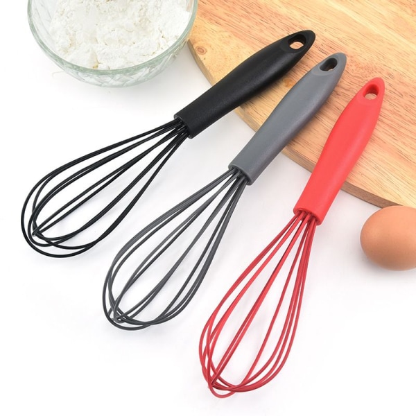 2 stk. Egger-skål og Egg Raider-flaske - Egnet for non-stick-komfyrer, grå silikon
