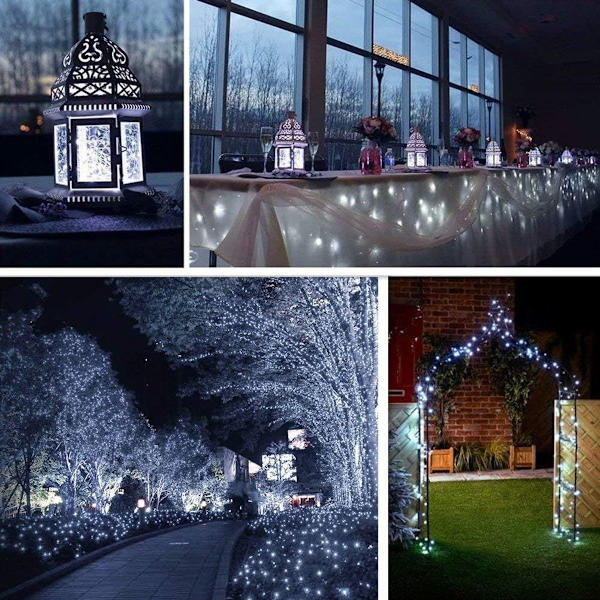 2 kpl ulkoaurinkokäyttöiset keijut valot, 10 m kumpikin, 100 LED KLB