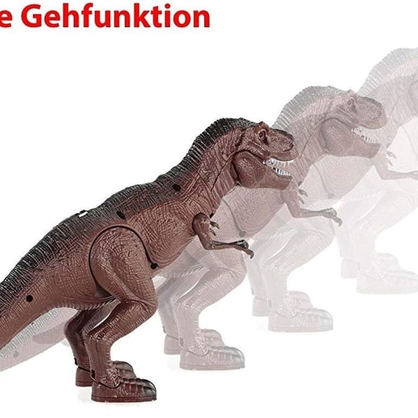 RC fjernbetjent T-Rex Dino Dinosaur Tyrannosaurus til børn med lyd og gang KLB