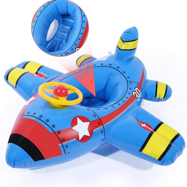 Baby oppustelige svømmeringe, flyvemaskine yacht småbørns svømmeflåd sæde KLB