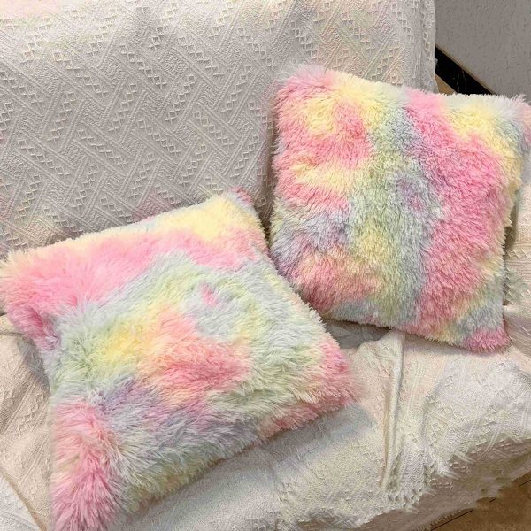 Set med 2 kuddfodral, 45 x 45 cm, supermjuka fluffiga kuddar för soffa KLB