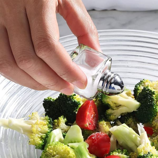 Mini salt- og pepperbøsser, 0,5 oz/1/2 oz glasskubeform