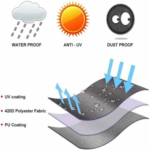 Hængestolsbetræk 190x115cm Hængestolsbetræk Støvbeskyttende Betræk til Hængestol/Terrasse Gyngestol med Snøre Grå KLB