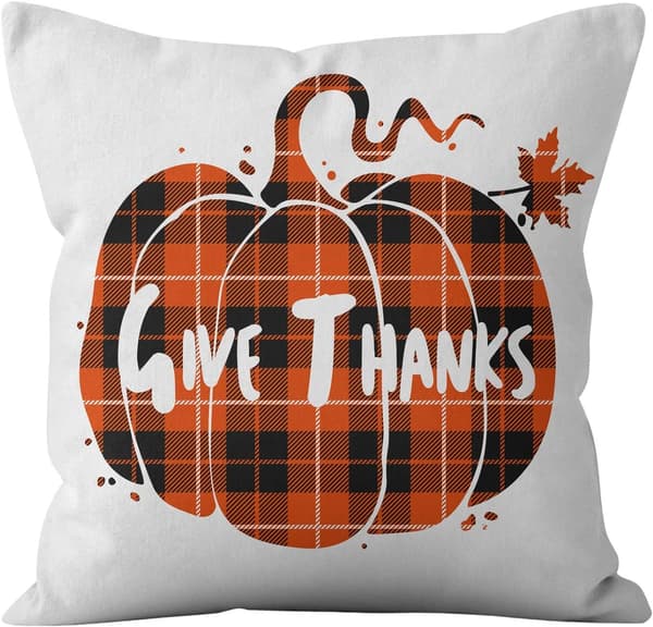 Sæt af 4 Efterårsgræskar Dekorationer Pudebetræk Efterårs Høst Pudebetræk Pudebetræk til Efterår Halloween Thanksgiving Day 45x45cm