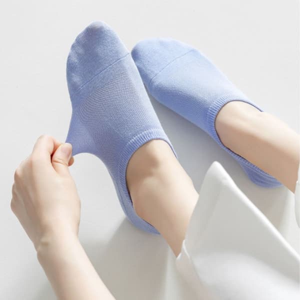 Herr lila bomullsbåtsockar KLB