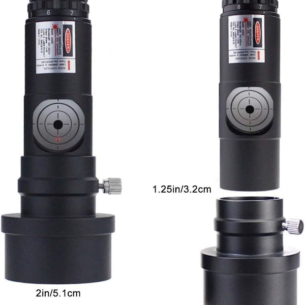 Teleskop Laser Kollimator 1,25 Tommer, Bysameyee Kalibrator med 2'' Adapter til