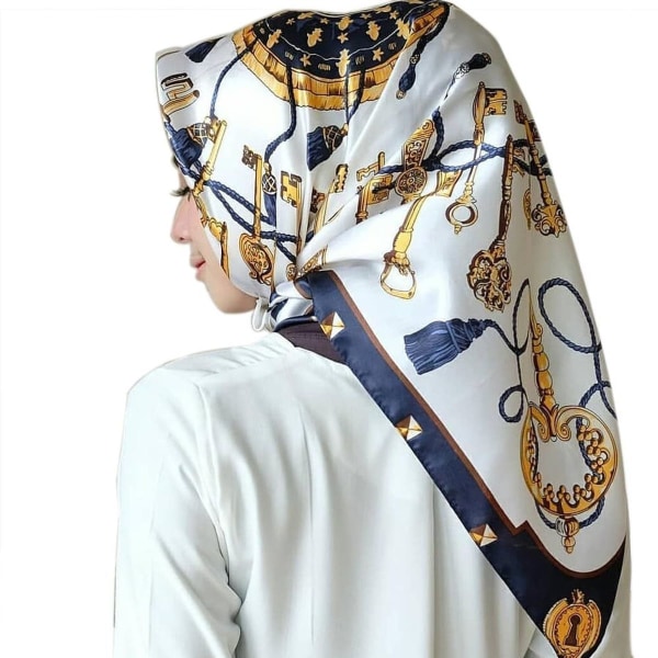 90x90cm silkeblødt tørklæde til kvinder