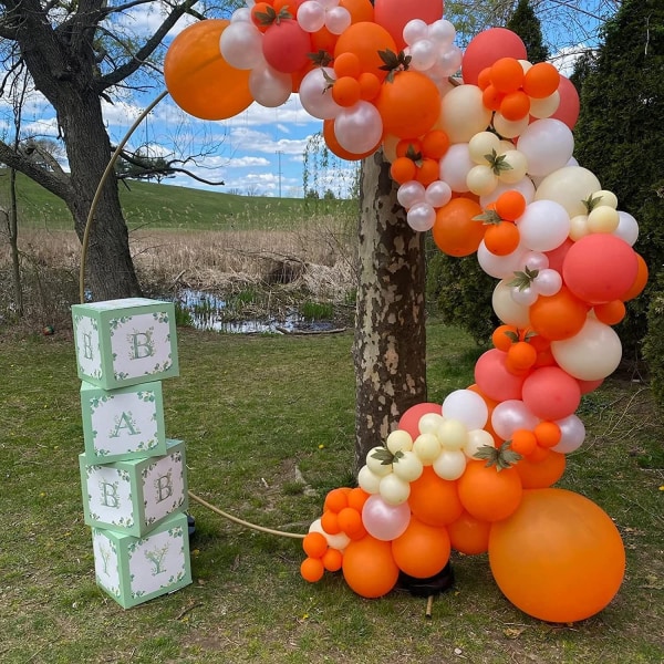 Orange Ballonger, 100 st Mörk Orange Ballong Garland, 5 10 12 18 Tum Orange Ballongbåge Kit för Pojkars Festdekorationer-