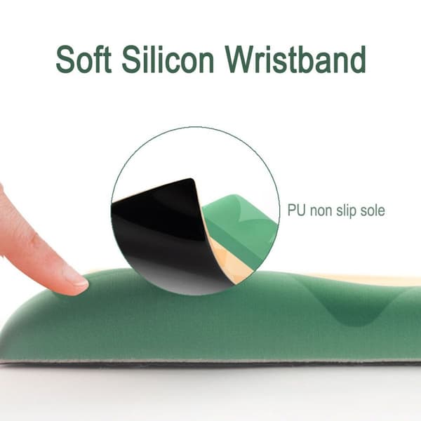Ergonomisk musematte med håndleddstøtte, sklisikker musematte for