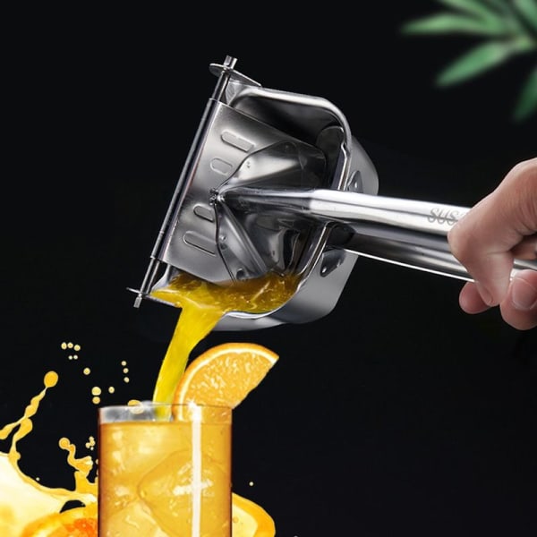 Citronpresser i rustfrit stål, citruspresser, håndpresser, tung