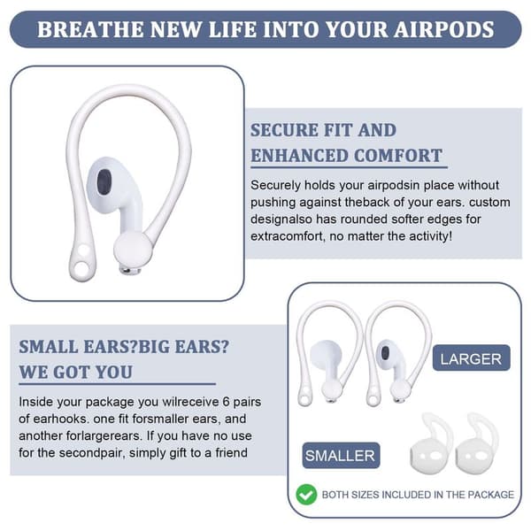 Anti-lost ørekrog - silikone sikker til AirPods