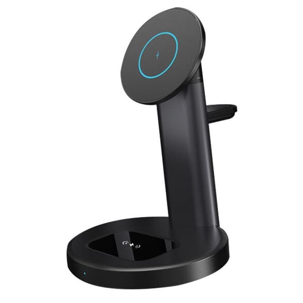 3-i-1 magnetisk trådløs ladestasjon kompatibel med Mag-safe Wireless
