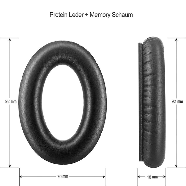 Øreputer for Bose QuietComfort 35, erstatningsputer for Bose KLB