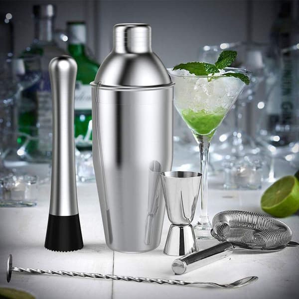 Cocktail sæt, Godmorn cocktail shaker sæt i rustfrit stål, 15 dele bartender sæt