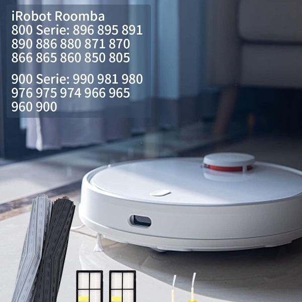 Tilbehørssett for iRobot Roomba 800 900-serien â€“ Børster, filtre, sidebørster