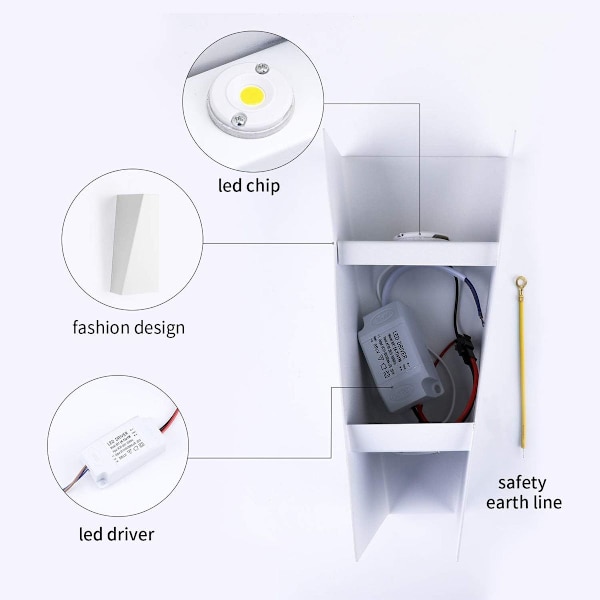 10W LED Inomhusvägglampa Dekorativ Lampa Modern Kreativ Originalbelysning KLB