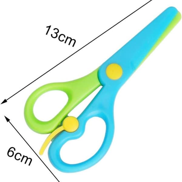 3 stk plastsakser for barn, sikkerhetssakser for barn