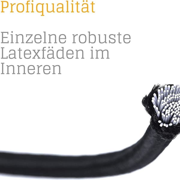 Presenningstrammer med kugle, 200 mm, sort KLB