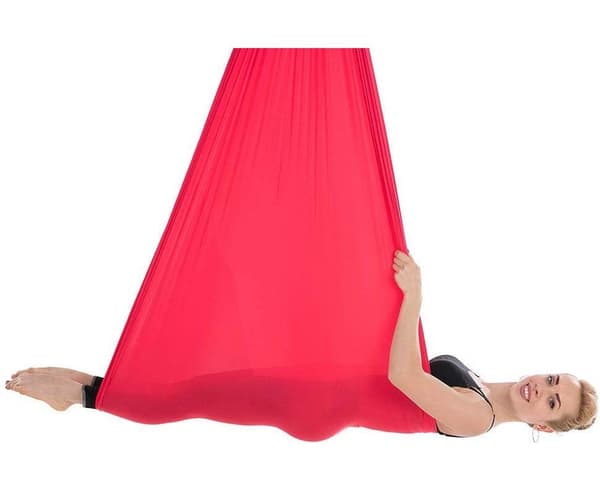 1M X 2.8M Anti-Gravity Yoga Sving Hammock Luftinversionstropper Rød