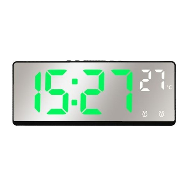 LED digital display, multifunksjonell elektronisk klokke, skrivebordstemperatur speil, vi