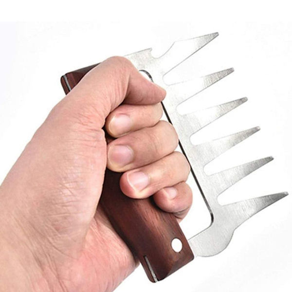 Kødhandler Shredder Claws sæt med 2, kødkroge i mahognifarvet KLB