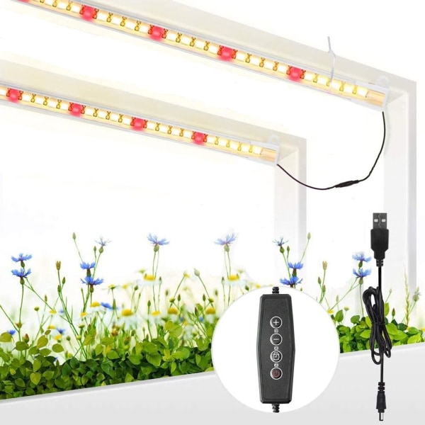 40W LED Plant Lamp Full Spectrum Solljus USB Inomhusväxter KLB