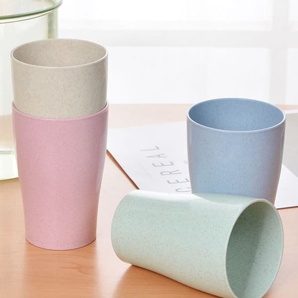 Drickkopp av vetehalm | Lätt och droppsäker kopp för vatten, kaffe,