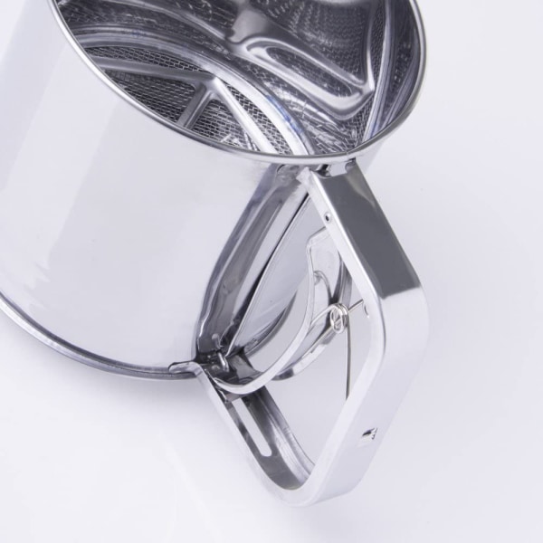 Mjölsikt -Pulversocker Kakaosikt -Rostfritt stål -13,5 cm -Silver