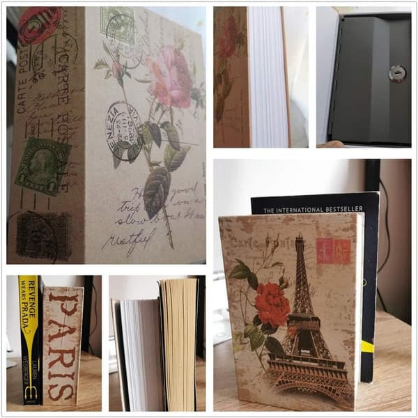 Sikkerhedsboks, Haofy Bogboks med nøgle, Ordbogsformet pengeskab, KLB