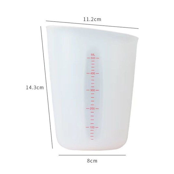 Flexibelt silikon epoxidharts smör mätkopp set 500ml
