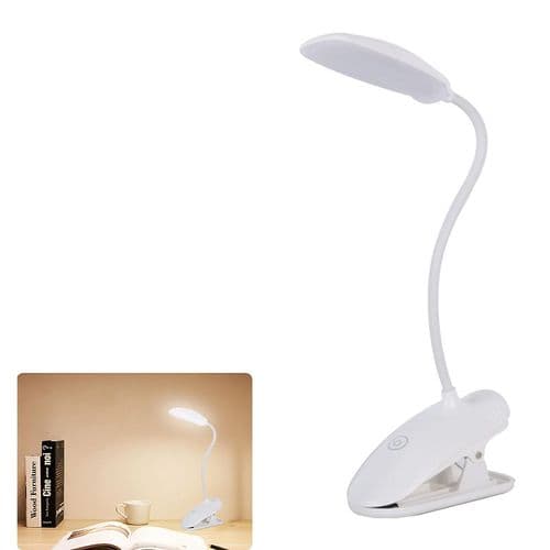 Leselampe for bok, boklampe klippelys, LED skrivebordslampe