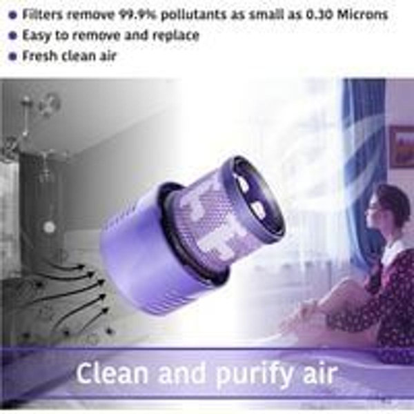 2-pack ersättningsfilter för dammsugare, kompatibel med Dyson Cyclone V10, ersättningsartikelnummer