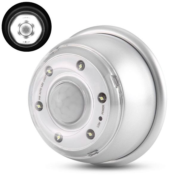 6LED IR rörelsesensor nattlampa ljusstyrka justerbar KLB