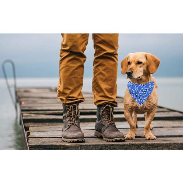 Moderigtige Hunde Bandana Halstørklæder Justerbare til Hvalp Lille Hund Kat(L,Blå)