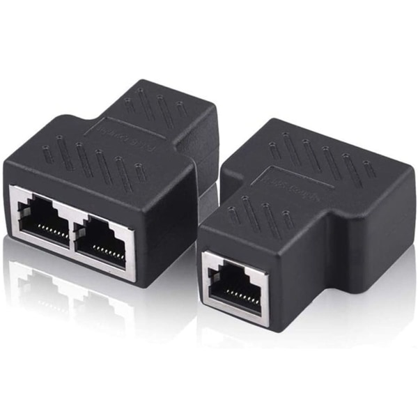RJ11-jakajan sovitinjakaja, 2 kpl Ethernet-pistorasian jakajan liitin
